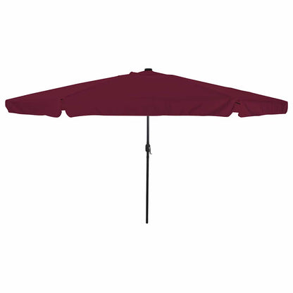Gartenparasol Rot und Schwarz 395 x 395 x 245 cm