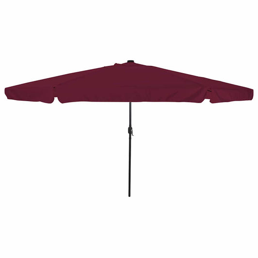 Gartenparasol Rot und Schwarz 395 x 395 x 245 cm