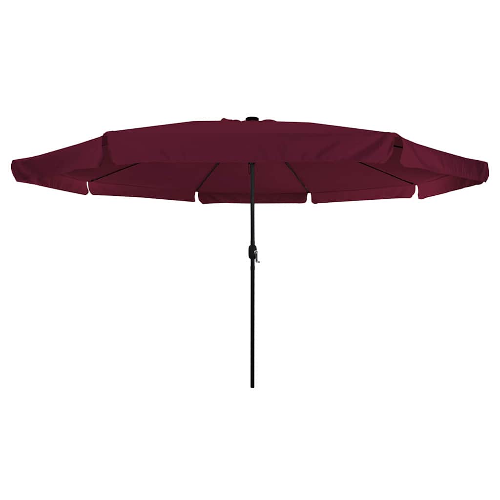 Gartenparasol Rot und Schwarz 395 x 395 x 245 cm