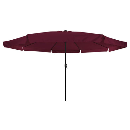 Gartenparasol Rot und Schwarz 395 x 395 x 245 cm