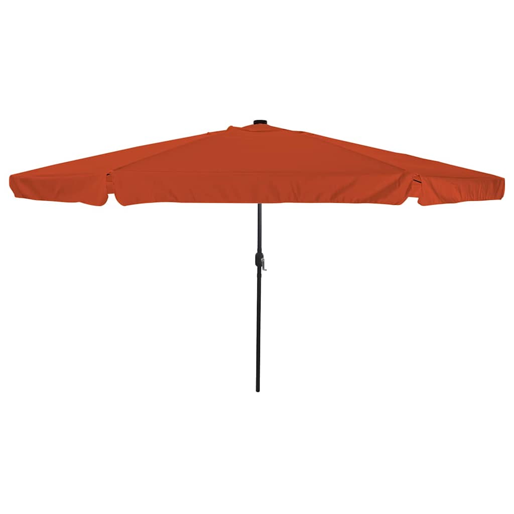 Gartenparasol Rot und Schwarz 395 x 395 x 245 cm