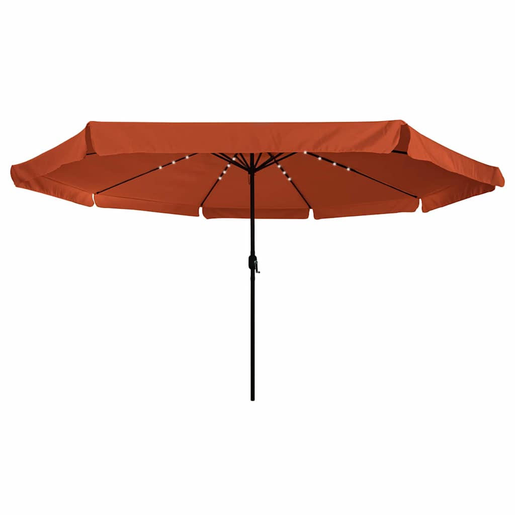 Gartenparasol Rot und Schwarz 395 x 395 x 245 cm