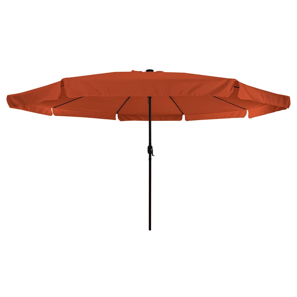 Gartenparasol Rot und Schwarz 395 x 395 x 245 cm