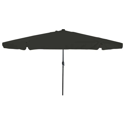 Gartenparasol Schwarz 395 x 395 x 245 cm Polyester und Stahl