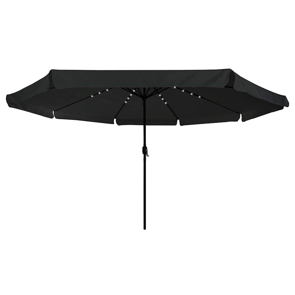 Gartenparasol Schwarz 395 x 395 x 245 cm Polyester und Stahl