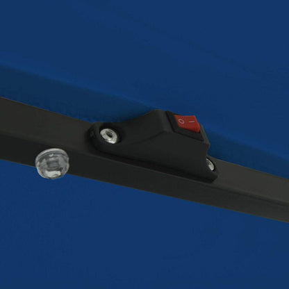 Gartenparasol Blau und Schwarz 395 x 395 x 245 cm