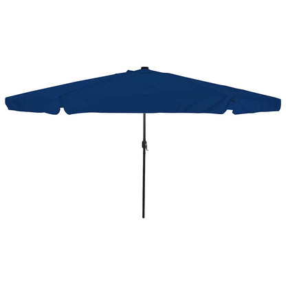 Gartenparasol Blau und Schwarz 395 x 395 x 245 cm