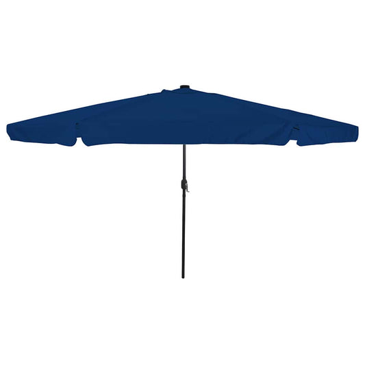 Gartenparasol Blau und Schwarz 395 x 395 x 245 cm
