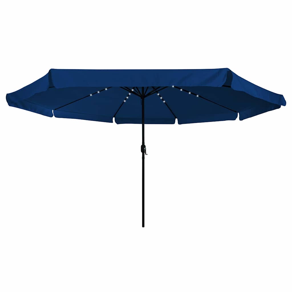 Gartenparasol Blau und Schwarz 395 x 395 x 245 cm