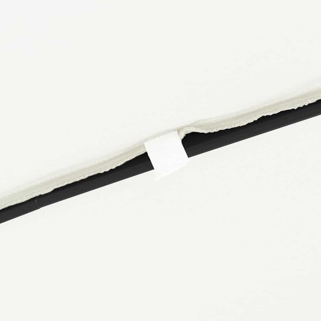 Gartenparasol Weiß und Schwarz 295 x 295 x 245 cm