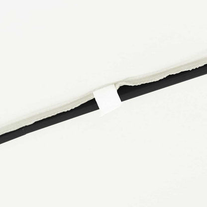 Gartenparasol Weiß und Schwarz 295 x 295 x 245 cm