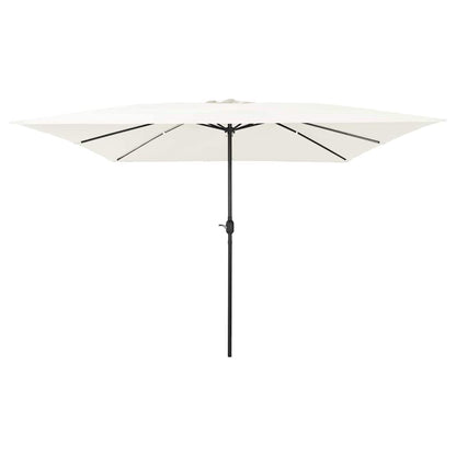Gartenparasol Weiß und Schwarz 295 x 295 x 245 cm