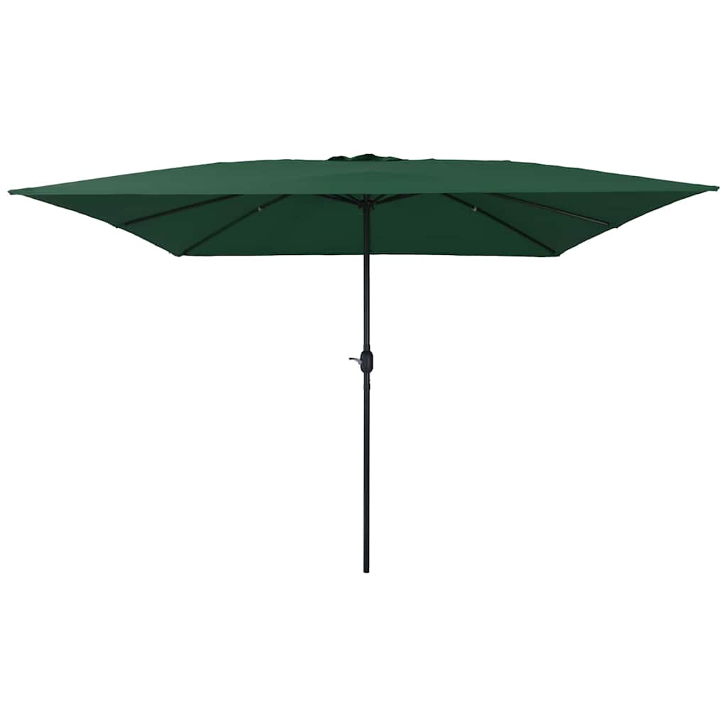 Gartenparasol Grün und Schwarz 295 x 295 x 245 cm