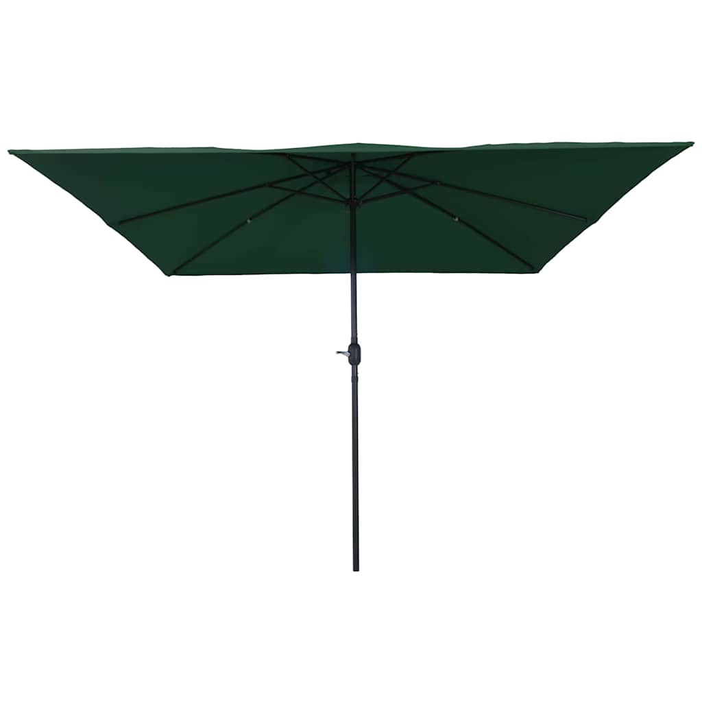 Gartenparasol Grün und Schwarz 295 x 295 x 245 cm