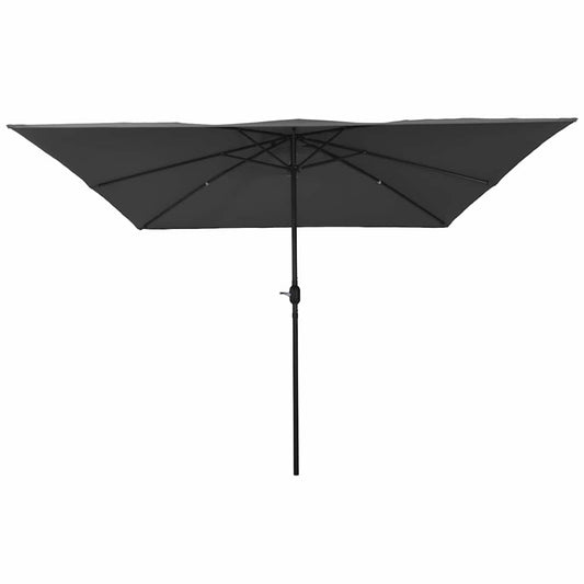 Gartenparasol Anthrazit und Schwarz 295 x 295 x 245 cm
