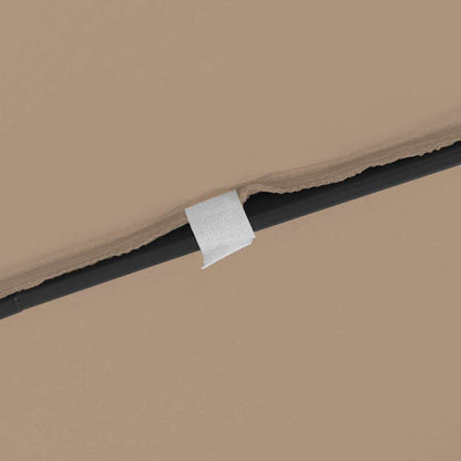 Gartenparasol Taupe und Schwarz 295 x 295 x 245 cm