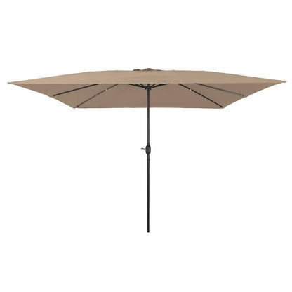 Gartenparasol Taupe und Schwarz 295 x 295 x 245 cm