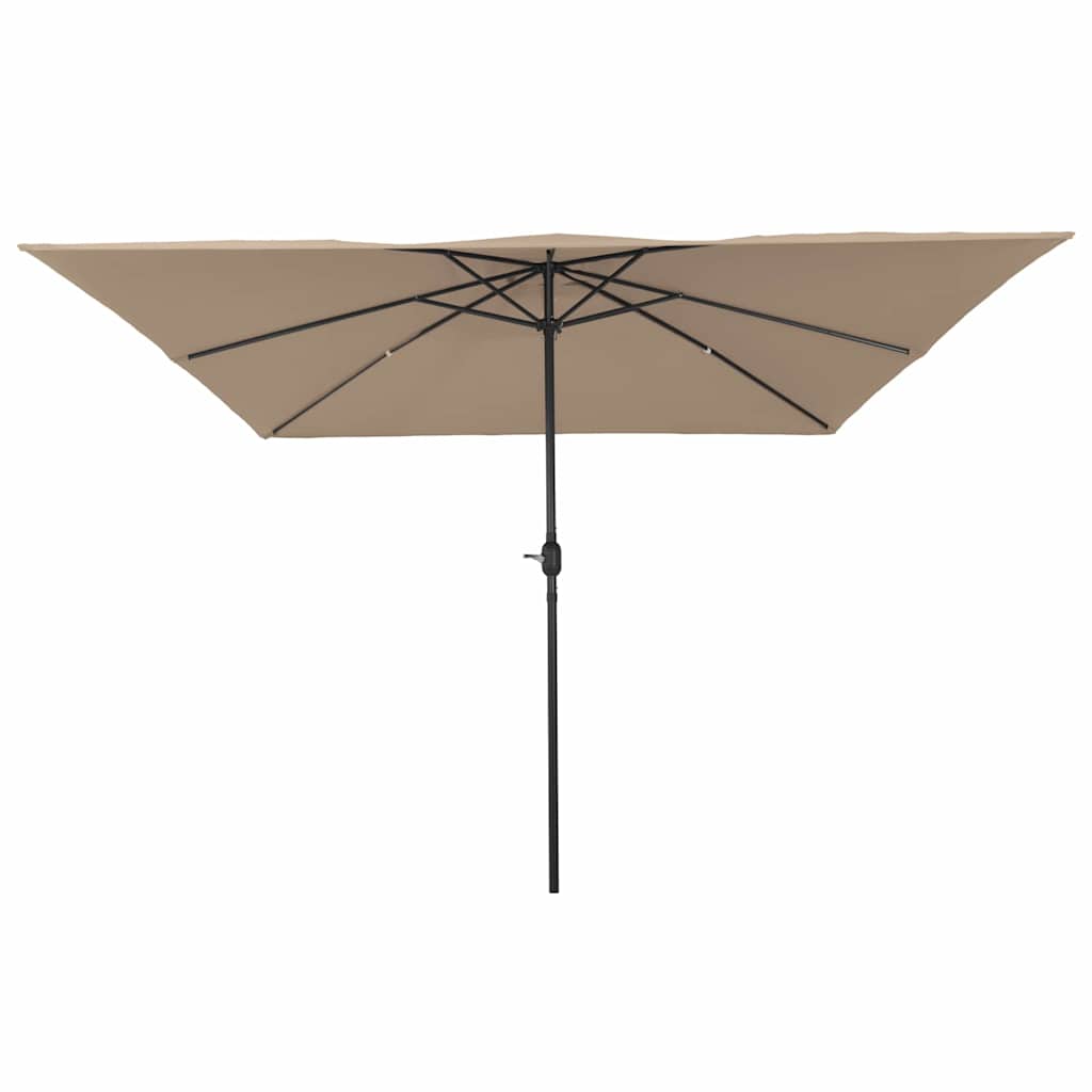 Gartenparasol Taupe und Schwarz 295 x 295 x 245 cm