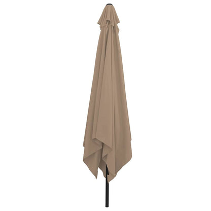 Gartenparasol Taupe und Schwarz 295 x 295 x 245 cm