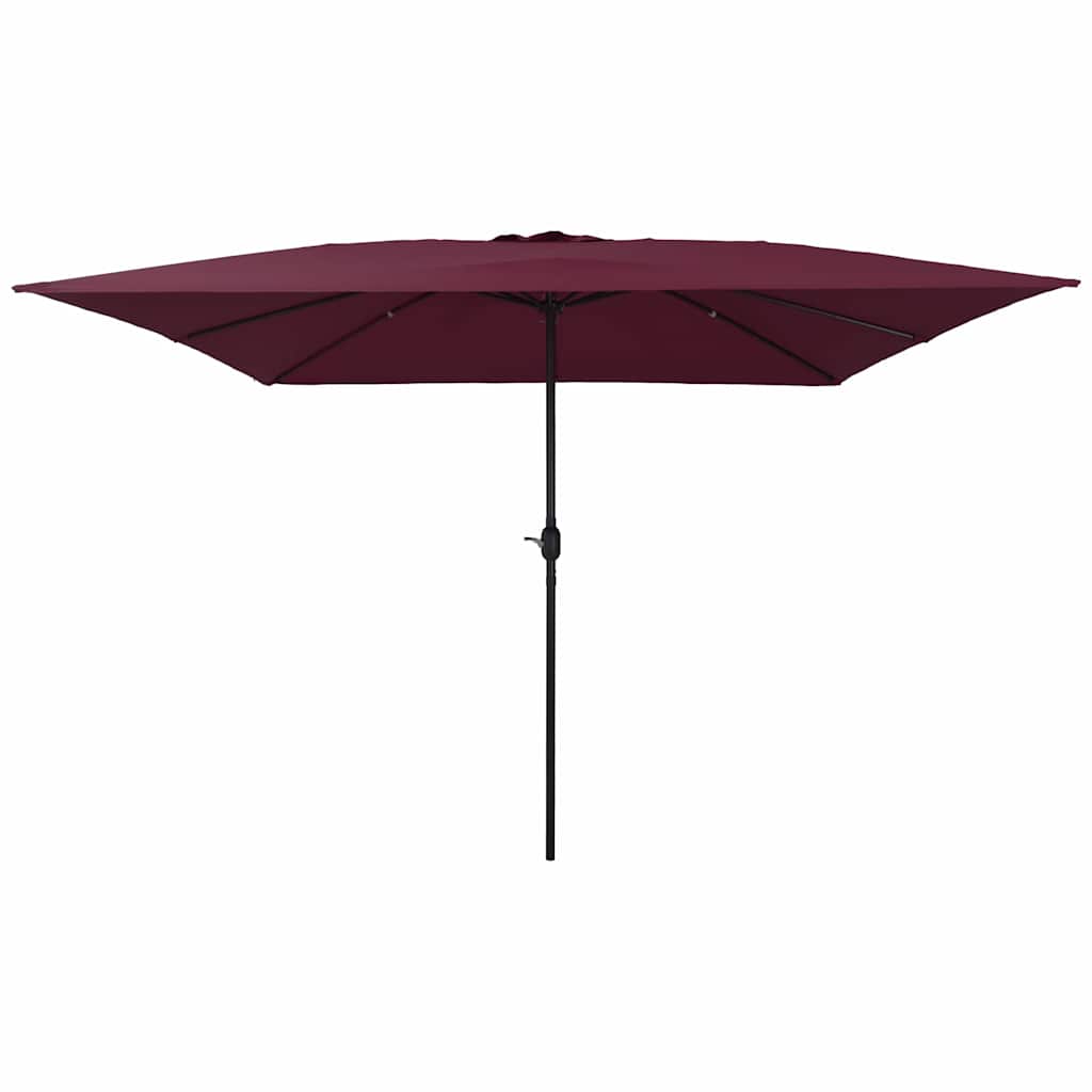 Gartenparasol Rot und Schwarz 295 x 295 x 245 cm