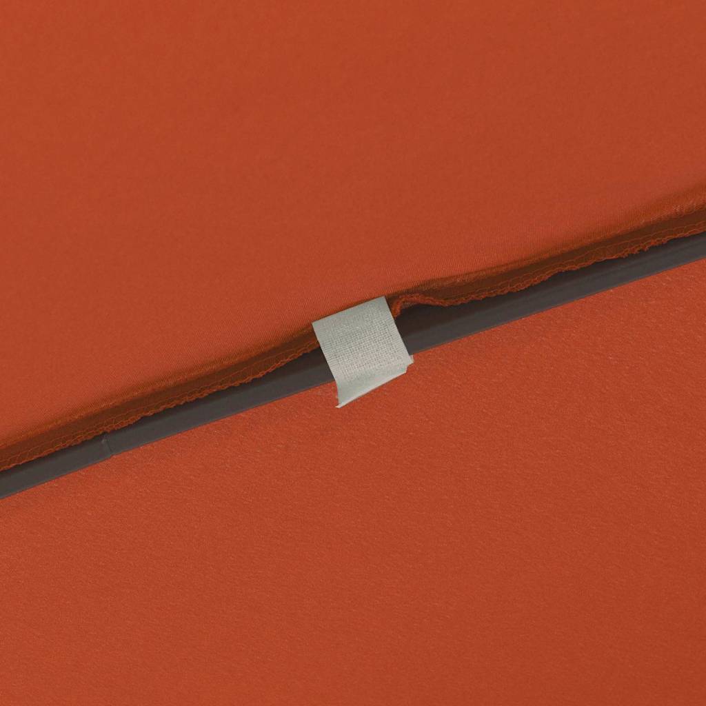 Gartenparasol Rot und Schwarz 295 x 295 x 245 cm