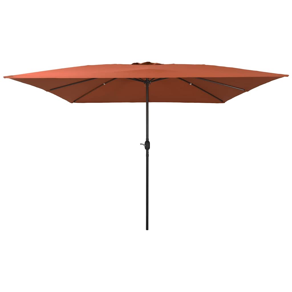 Gartenparasol Rot und Schwarz 295 x 295 x 245 cm