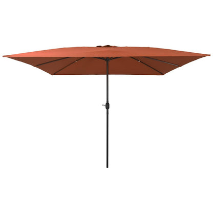Gartenparasol Rot und Schwarz 295 x 295 x 245 cm