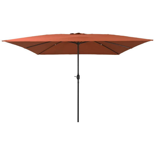 Gartenparasol Rot und Schwarz 295 x 295 x 245 cm