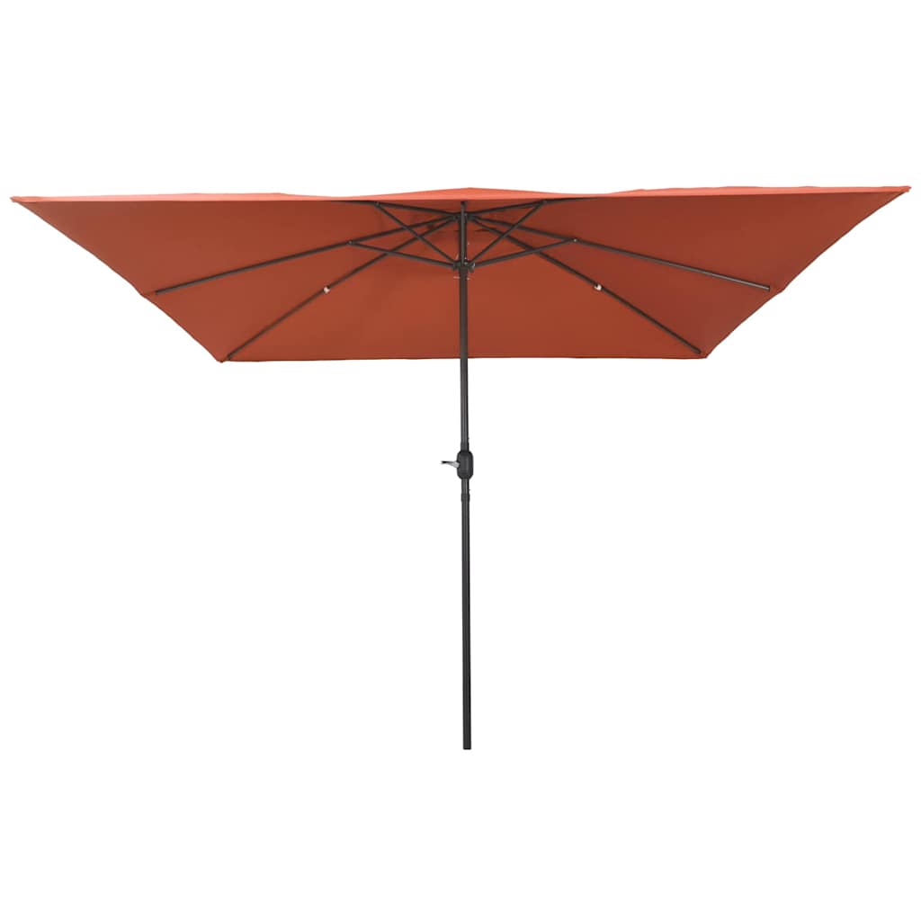 Gartenparasol Rot und Schwarz 295 x 295 x 245 cm