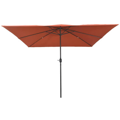 Gartenparasol Rot und Schwarz 295 x 295 x 245 cm