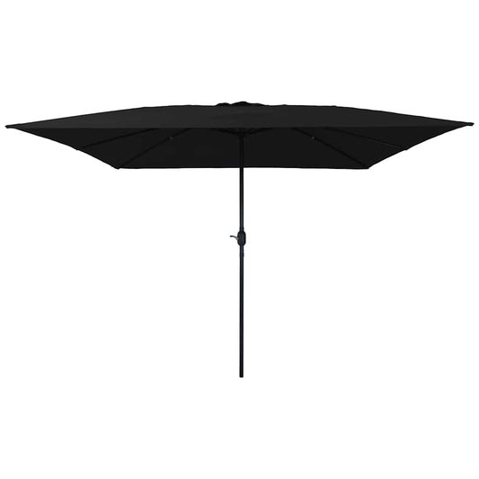 Gartenparasol Schwarz 295 x 295 x 245 cm Polyester und Stahl