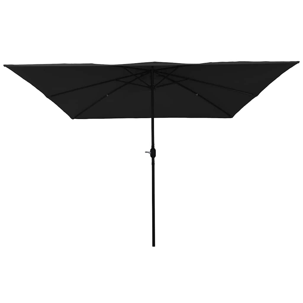 Gartenparasol Schwarz 295 x 295 x 245 cm Polyester und Stahl