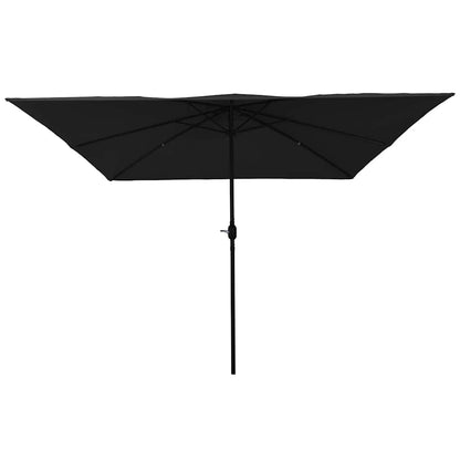Gartenparasol Schwarz 295 x 295 x 245 cm Polyester und Stahl