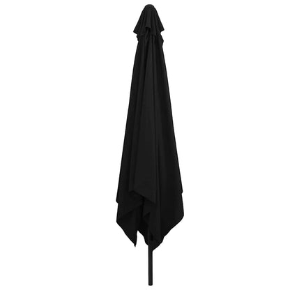 Gartenparasol Schwarz 295 x 295 x 245 cm Polyester und Stahl
