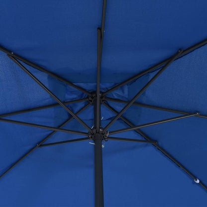 Gartenparasol Blau und Schwarz 295 x 295 x 245 cm