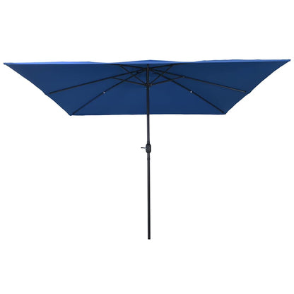 Gartenparasol Blau und Schwarz 295 x 295 x 245 cm