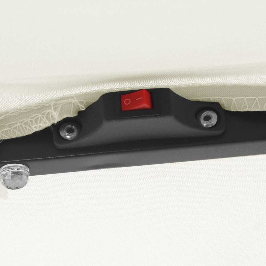 Gartenparasol Weiß und Schwarz 295 x 295 x 245 cm