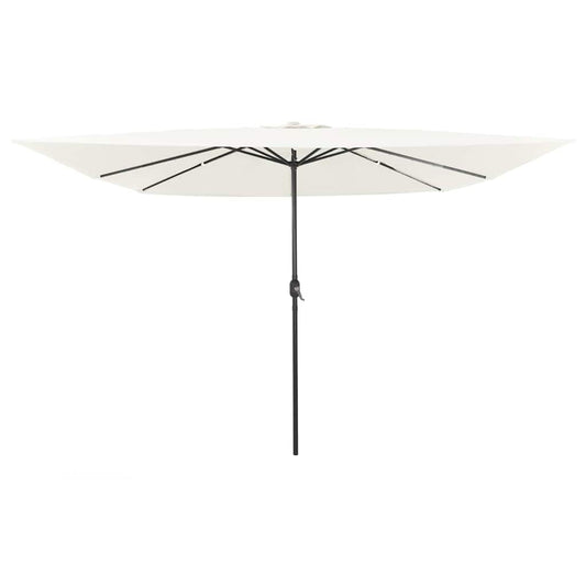 Gartenparasol Weiß und Schwarz 295 x 295 x 245 cm