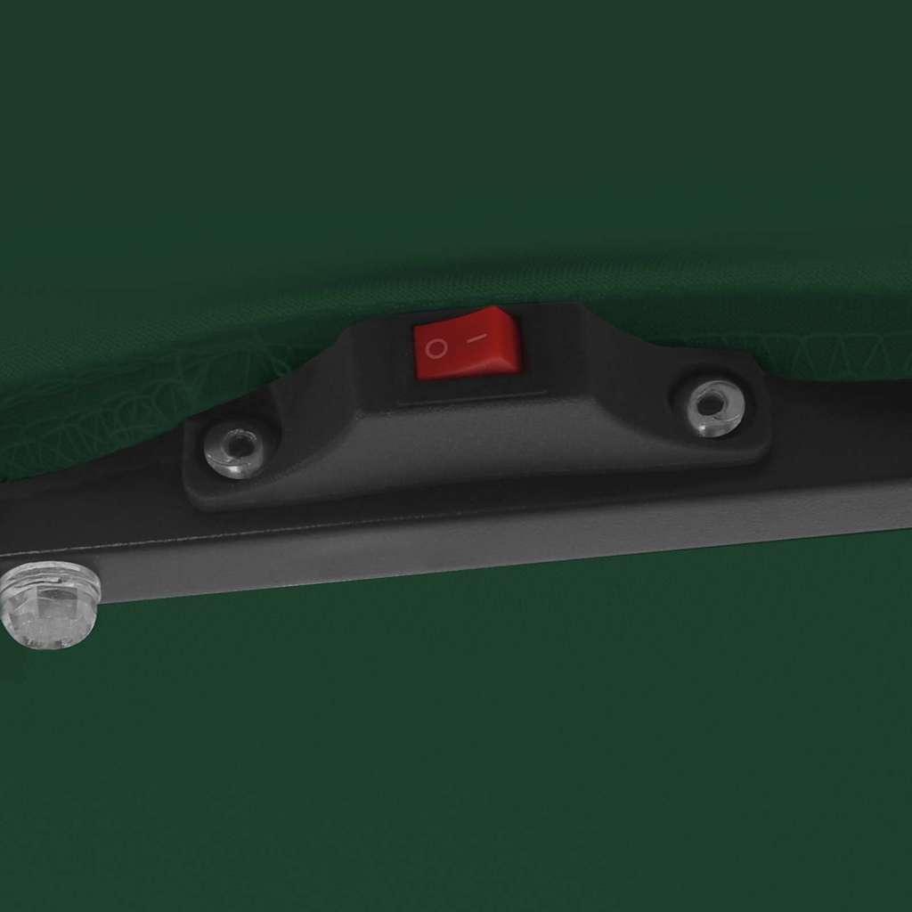 Gartenparasol Grün und Schwarz 295 x 295 x 245 cm