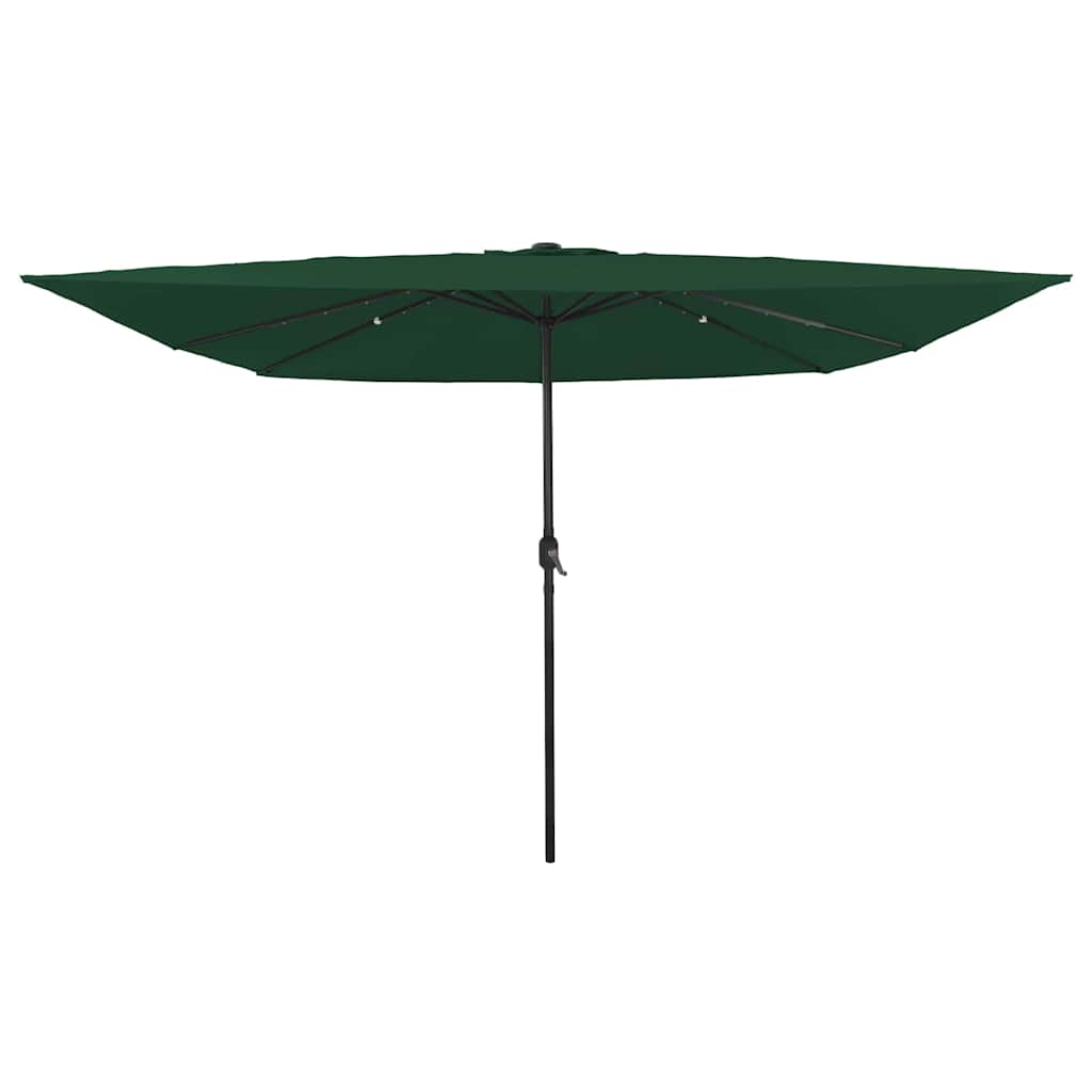 Gartenparasol Grün und Schwarz 295 x 295 x 245 cm