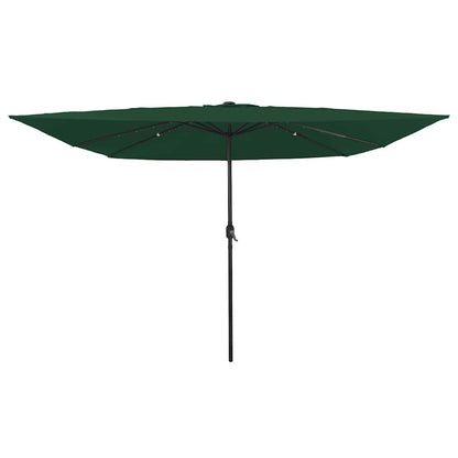 Gartenparasol Grün und Schwarz 295 x 295 x 245 cm