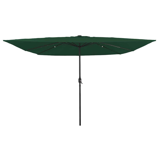 Gartenparasol Grün und Schwarz 295 x 295 x 245 cm