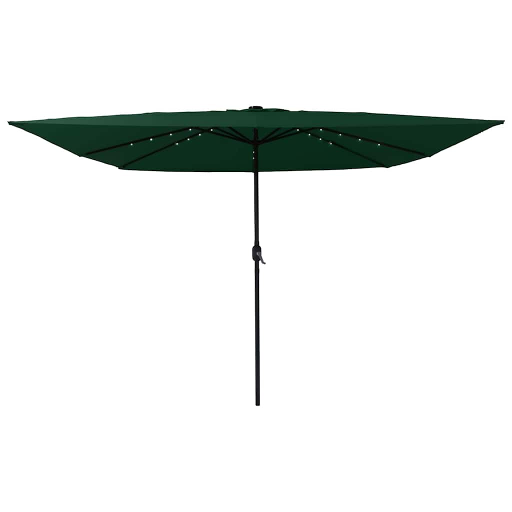 Gartenparasol Grün und Schwarz 295 x 295 x 245 cm