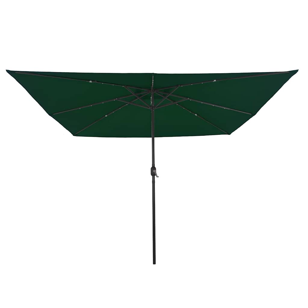 Gartenparasol Grün und Schwarz 295 x 295 x 245 cm