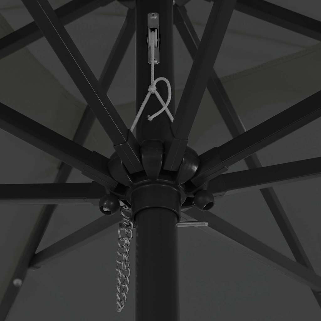 Gartenparasol Anthrazit und Schwarz 295 x 295 x 245 cm