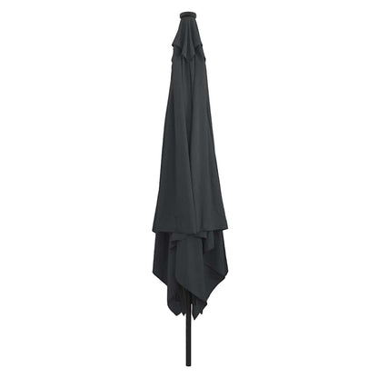 Gartenparasol Anthrazit und Schwarz 295 x 295 x 245 cm