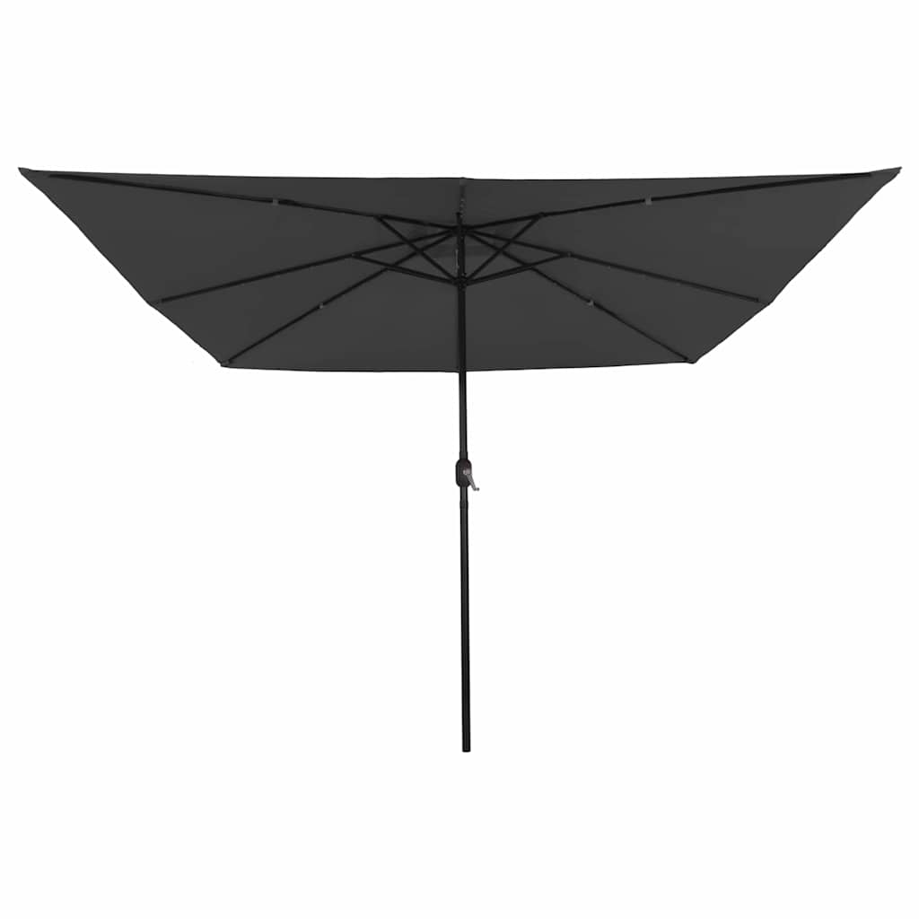 Gartenparasol Anthrazit und Schwarz 295 x 295 x 245 cm