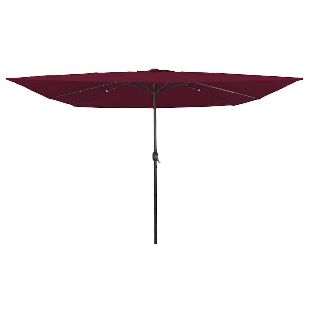 Gartenparasol Rot und Schwarz 295 x 295 x 245 cm