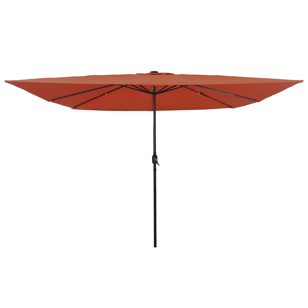 Gartenparasol Rot und Schwarz 295 x 295 x 245 cm