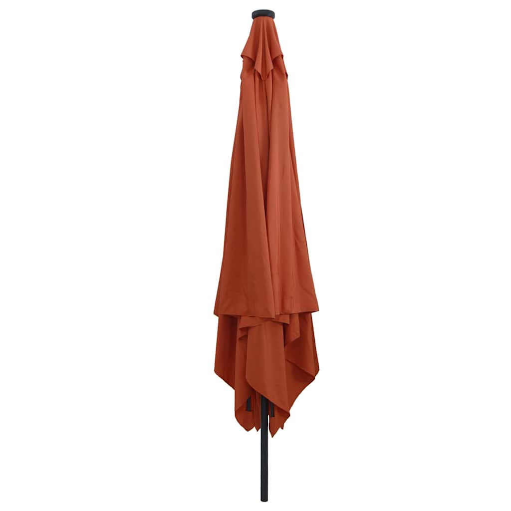 Gartenparasol Rot und Schwarz 295 x 295 x 245 cm